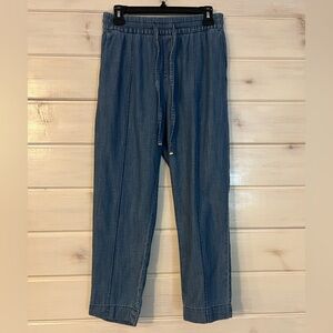 Gap Womens Pull On Jogger Pants Size 4 Chambray Medium Wash Lightweight Jeans